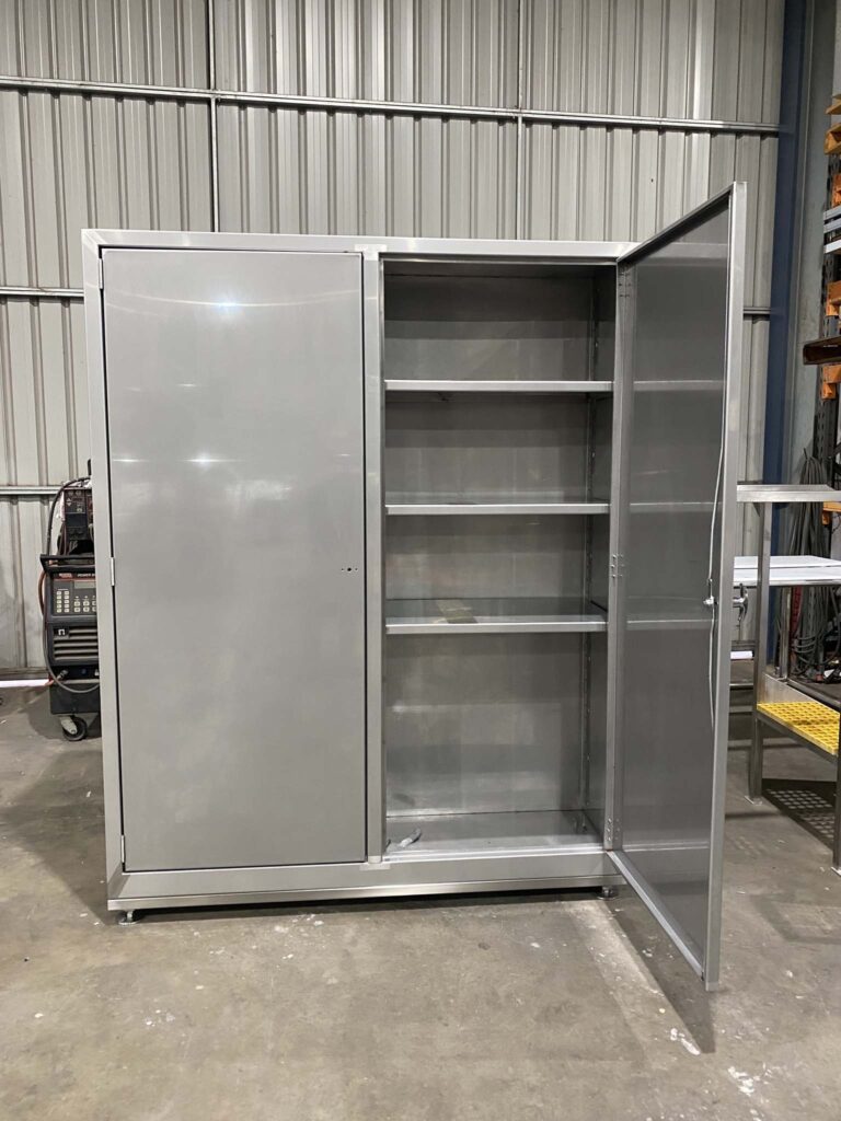 Commercial kitchen cabinet equipment fabrication